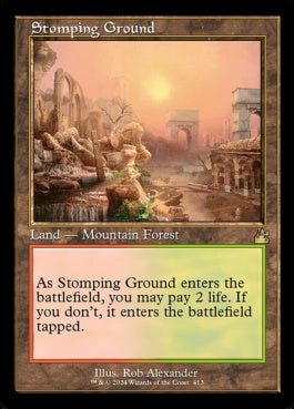 naokuroshop MTG [RVR][0413][土地][R][EN][踏み鳴らされる地/Stomping Ground]（foil） NM