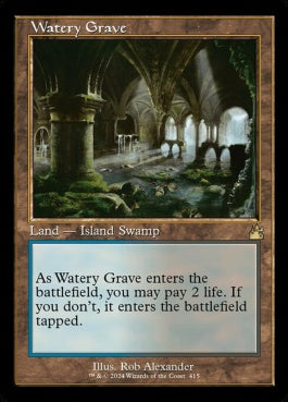 naokuroshop MTG [RVR][0415][土地][R][EN][湿った墓/Watery Grave]（foil） NM