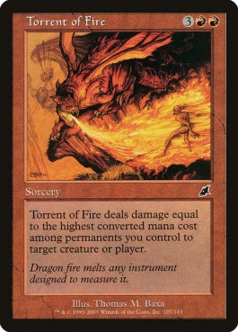 naokuroshop MTG [SCG][107][赤][C][EN][火炎流/Torrent of Fire] NM