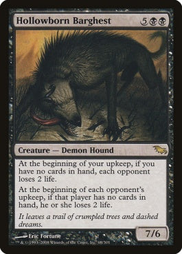 naokuroshop MTG [SHM][068][黒][R][EN][うろ穴生まれのバーゲスト/Hollowborn Barghest] NM