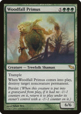 naokuroshop MTG [SHM][135][緑][R][EN][森滅ぼしの最長老/Woodfall Primus] NM