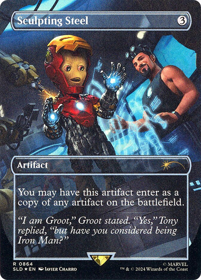 naokuroshop MTG [SLD][0864][茶][R][EN][彫り込み鋼/Sculpting Steel]（foil） NM