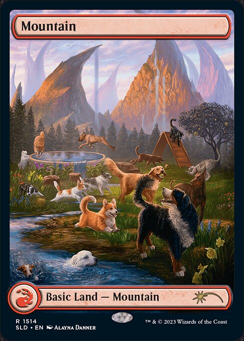 naokuroshop MTG [SLD][1514][土地][R][EN][山/Mountain]（foil） NM