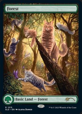 naokuroshop MTG [SLD][1515][土地][R][EN][森/Forest]（foil） NM