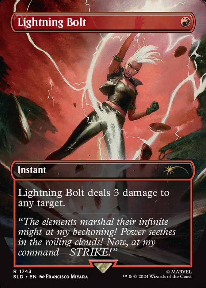 naokuroshop MTG [SLD][1743][赤][R][EN][稲妻/Lightning Bolt]（foil） NM