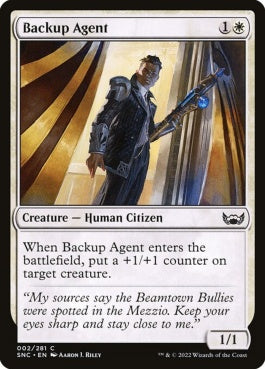 naokuroshop MTG [SNC][002][白][C][EN][支援工作員/Backup Agent]（foil） NM