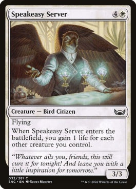 naokuroshop MTG [SNC][032][白][C][EN][裏酒場の給仕人/Speakeasy Server]（foil） NM