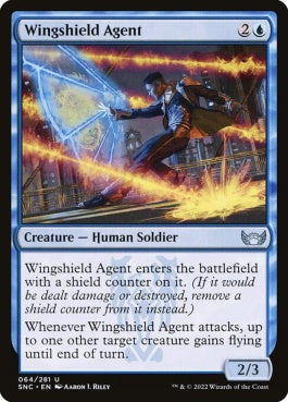 naokuroshop MTG [SNC][064][青][U][EN][翼盾の工作員/Wingshield Agent]（foil） NM