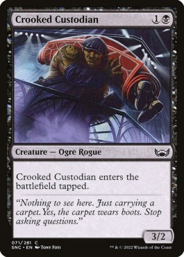 naokuroshop MTG [SNC][071][黒][C][EN][歪んだ守衛/Crooked Custodian]（foil） NM