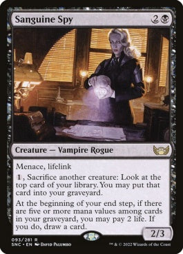 naokuroshop MTG [SNC][093][黒][R][EN][血生臭いスパイ/Sanguine Spy]（foil） NM