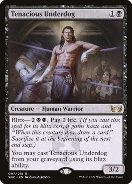 naokuroshop MTG [SNC][097][黒][R][EN][しつこい負け犬/Tenacious Underdog] NM