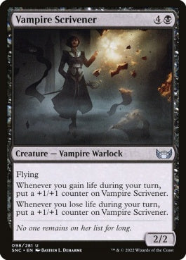 naokuroshop MTG [SNC][098][黒][U][EN][吸血鬼の公証人/Vampire Scrivener]（foil） NM