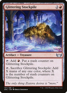 naokuroshop MTG [SNC][107][赤][U][EN][輝く備蓄品/Glittering Stockpile]（foil） NM