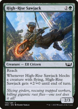 naokuroshop MTG [SNC][150][緑][C][EN][高層の鋸術屋/High-Rise Sawjack]（foil） NM