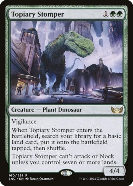 naokuroshop MTG [SNC][160][緑][R][EN][装飾庭園を踏み歩くもの/Topiary Stomper] NM