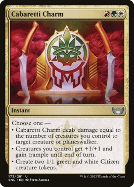 naokuroshop MTG [SNC][173][多][U][EN][舞台座一家の魔除け/Cabaretti Charm]（foil） NM