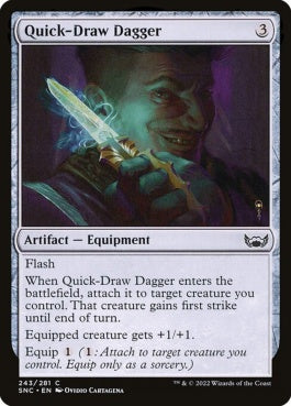 naokuroshop MTG [SNC][243][茶][C][EN][早抜きの短剣/Quick-Draw Dagger] NM