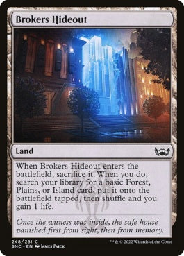 naokuroshop MTG [SNC][248][土地][C][EN][斡旋屋一家の潜伏先/Brokers Hideout]（foil） NM