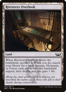 naokuroshop MTG [SNC][255][土地][C][EN][土建組一家の監督所/Riveteers Overlook]（foil） NM