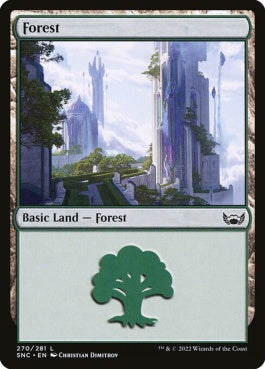 naokuroshop MTG [SNC][270][土地][C][EN][森/Forest]（foil） NM