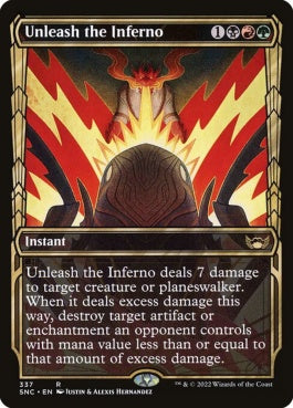 naokuroshop MTG [SNC][337][多][R][EN][豪火を放て/Unleash the Inferno]（foil） NM