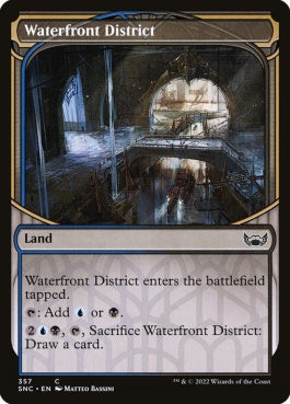 naokuroshop MTG [SNC][357][土地][C][EN][水辺地区/Waterfront District]（foil） NM