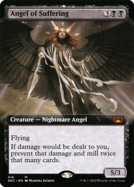 naokuroshop MTG [SNC][416][黒][M][EN][受難の天使/Angel of Suffering]（foil） NM