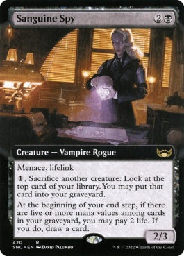 naokuroshop MTG [SNC][420][黒][R][EN][血生臭いスパイ/Sanguine Spy]（foil） NM