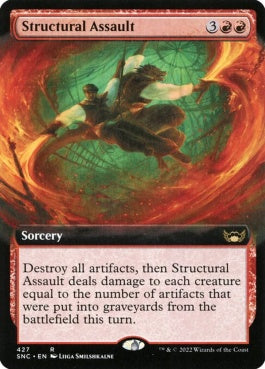 naokuroshop MTG [SNC][427][赤][R][EN][構造的突撃/Structural Assault]（foil） NM