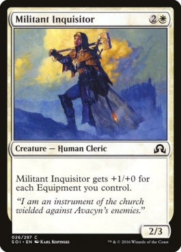 naokuroshop MTG [SOI][026][白][C][EN][戦闘的な審問官/Militant Inquisitor] NM