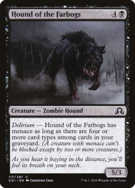 naokuroshop MTG [SOI][117][黒][C][EN][遠沼の猟犬/Hound of the Farbogs] NM