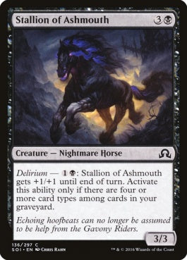 naokuroshop MTG [SOI][136][黒][C][EN][灰口の雄馬/Stallion of Ashmouth] NM