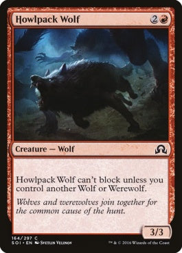 naokuroshop MTG [SOI][164][赤][C][EN][吠え群れの狼/Howlpack Wolf] NM