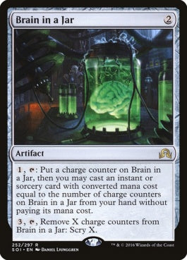 naokuroshop MTG [SOI][252][茶][R][EN][瓶詰め脳/Brain in a Jar] NM