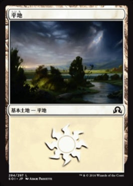 naokuroshop MTG [SOI][284][土地][C][JP][平地/Plains] NM