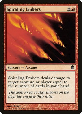 naokuroshop MTG [SOK][116][赤][C][EN][螺旋形の燃えさし/Spiraling Embers] NM