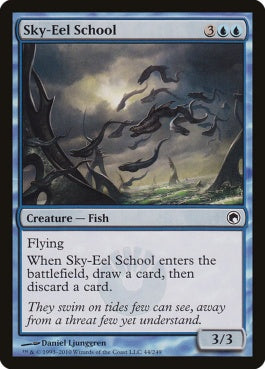 naokuroshop MTG [SOM][044][青][C][EN][空長魚の群れ/Sky-Eel School] NM