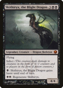 naokuroshop MTG [SOM][079][黒][M][EN][荒廃のドラゴン、スキジリクス/Skithiryx, the Blight Dragon] NM