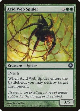 naokuroshop MTG [SOM][108][緑][U][EN][酸の巣の蜘蛛/Acid Web Spider] NM