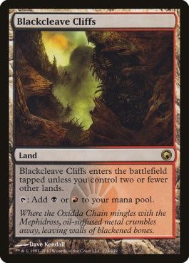 naokuroshop MTG [SOM][224][土地][R][EN][黒割れの崖/Blackcleave Cliffs] NM