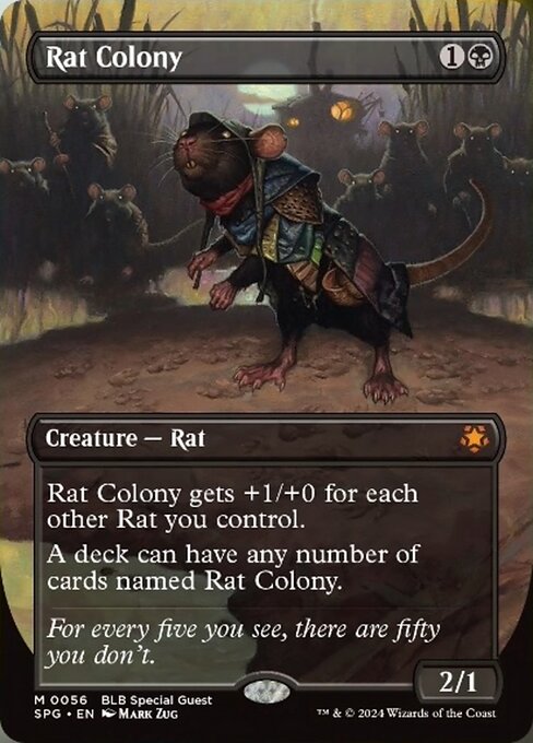 naokuroshop MTG [SPG][0056][黒][M][EN][ネズミの群棲/Rat Colony]（foil） NM