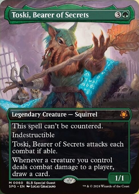 naokuroshop MTG [SPG][0060][緑][M][EN][秘密を知るもの、トスキ/Toski, Bearer of Secrets]（foil） NM