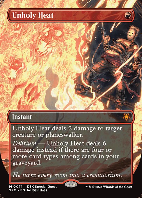 naokuroshop MTG [SPG][0071][赤][M][EN][邪悪な熱気/Unholy Heat]（foil） NM