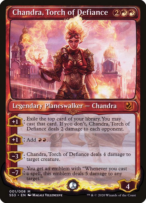 naokuroshop MTG [SS3][0001][赤][M][EN][反逆の先導者、チャンドラ/Chandra, Torch of Defiance]（foil） NM