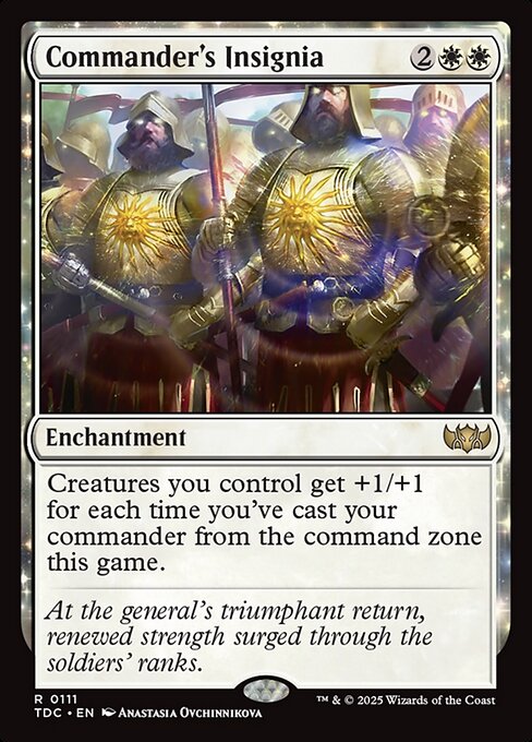 naokuroshop MTG [TDC][0111][白][R][EN][指揮官の徽章/Commander's Insignia] NM