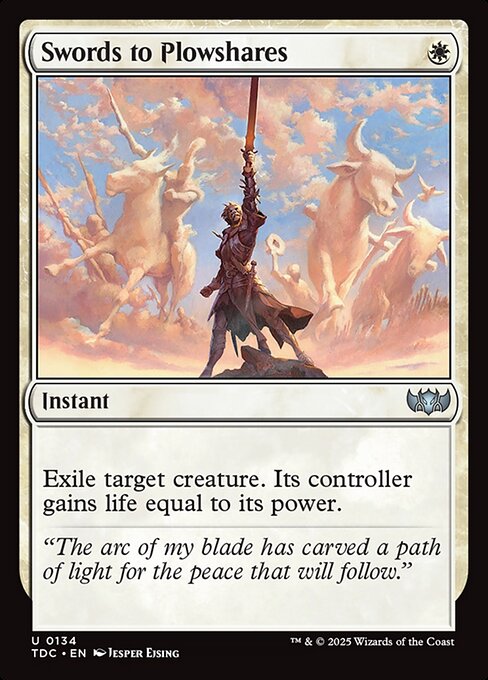 naokuroshop MTG [TDC][0134][白][U][EN][剣を鍬に/Swords to Plowshares] NM
