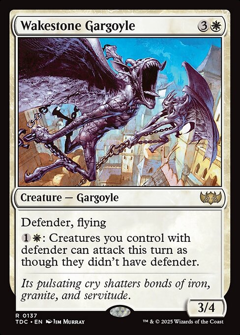 naokuroshop MTG [TDC][0137][白][R][EN][覚醒石のガーゴイル/Wakestone Gargoyle] NM