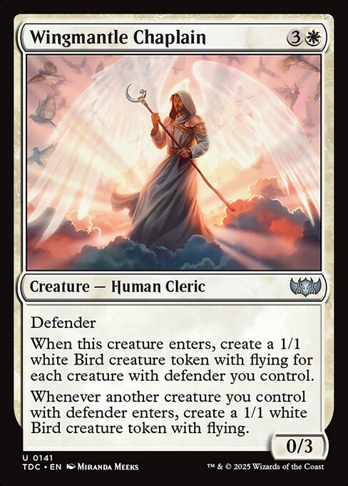 naokuroshop MTG [TDC][0141][白][U][EN][翼套の司祭/Wingmantle Chaplain] NM