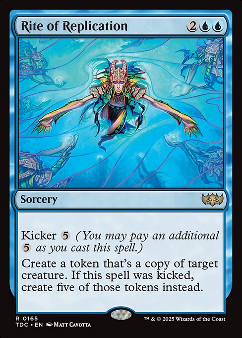 naokuroshop MTG [TDC][0165][青][R][EN][複製の儀式/Rite of Replication] NM