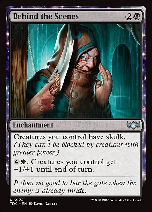 naokuroshop MTG [TDC][0172][黒][U][EN][裏工作/Behind the Scenes] NM